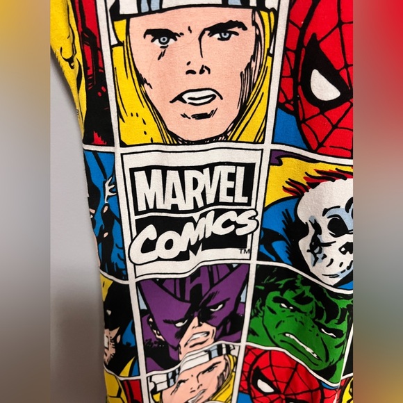 Marvel Comics Super Hero Bodycon Short Sleeve Mini Dress Sz M Sexy - Picture 4 of 5